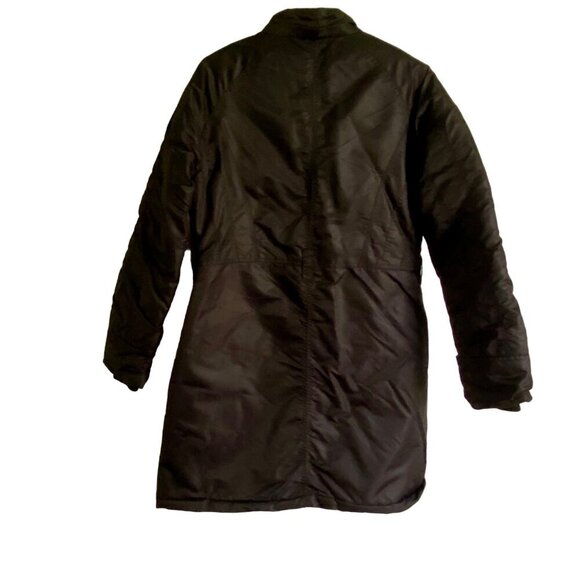 Yoki Black Nylon Jacket Polyester Filling Zipper Pocket Details Woman's Medium - Picture 3 of 12